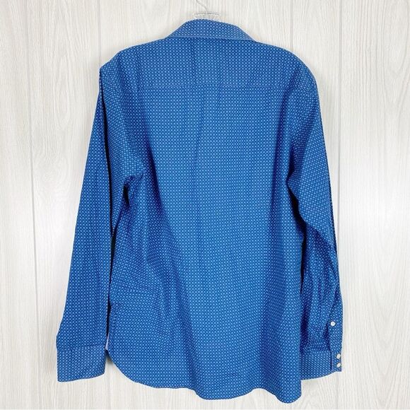 Ted Baker | Blue & White Polka Dot Slim Fit 100% Cotton Endurance Button Down - Picture 2 of 10